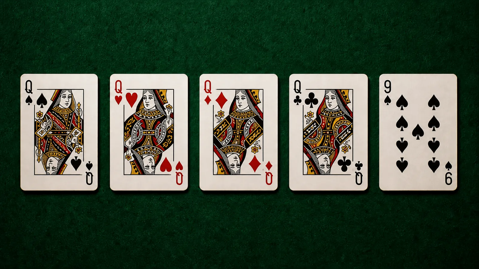 Carré de dames avec un 9 en kicker